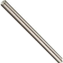 Fully Threaded Rod, 360 Brass, Nickel Plating Finish, Inch, Right Hand