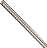 Nickel Plated Brass C360 Threaded Rod, #6-32, 24
