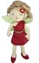 Planet Pixies Maia Doll, Brown Hair, Red Dress.