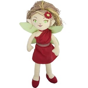 Planet Pixies Maia Doll, Brown Hair, Red Dress.