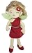 Planet Pixies Maya Doll, Brown Hair, Red Dress.