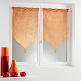 Paire de voilage (H120 cm) Elina Orange