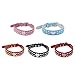 Pet Kingdom 2 Rows Rhinestone Bling Heart Studded Leather Dog Collar For Small Or Medium Pet Collar (Blue, Small)
