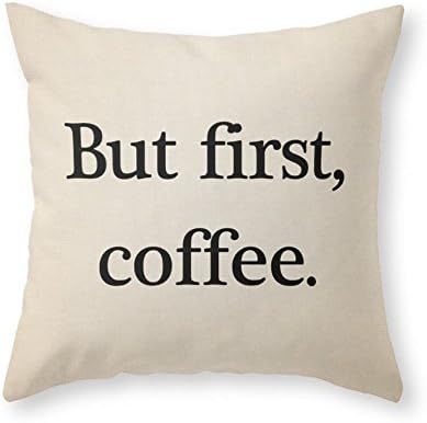 BrockOutletStore Pillowcases But First, Coffee 18x18(inches)