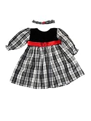 Minibasix Girl Black & White Holiday Dress Set
