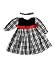 Minibasix Girl Black & White Holiday Dress Set