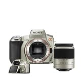 Sony Alpha 300 SLR-Digitalkamera (10 Megapixel, 4-fach opt. Zoom, 2,7 Display, Bildstabilisator) champagner Kit inkl. SAL 18-70mm Objektiv