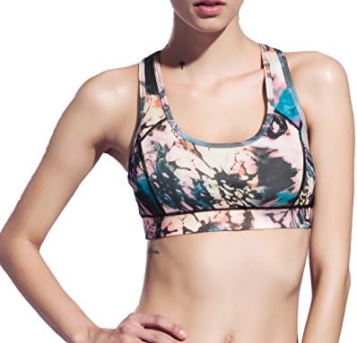 Diamond Candy Women's Pinted Running Bra Seamless padded Sports Bra