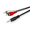 RiteAV 6 Feet 3.5mm to Stereo RCA Male Cable