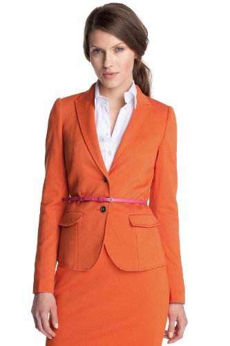 ESPRIT Collection Damen Blazer B23030, Gr. 38 (M), Orange (burnt orange 811) Preisvergleich