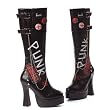 Women's Sexy Gothic PUNK Knee Boots 5.5 Inch Mid Platform With Buttons