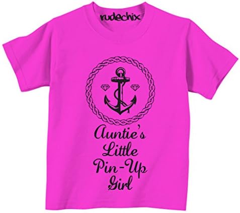Kid's Rudechix Auntie's Little Pin-Up Girl T-Shirt Pink 4-5 yr