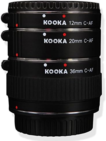 KOOKA KK-C68P Autofocus and TTL Auto Exposure Extension Tube Set (12mm,20mm,36mm) for Canon 60D 70D 5D2 5D3 7D 6D 650D 600D 550D