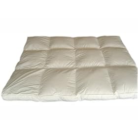AZM White Baffle Box Feather Bed Queen