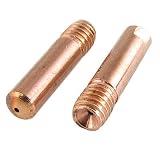 Amico 20 Pcs 0.8mm Hole Copper Tone CO2 Welding Torch Nozzle Tip