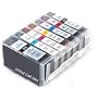 Canon Multipack CLI8 / PGI5 WITH CHIP - Set of 7 Canon Compatible Printer Ink Cartridges for Canon Pixma MP960 MP970 Printer Inks - CLI-8 / PGI-5 (Contains: CLI-8C, CLI-8PC, CLI-8Y, CLI-8M, CLI-8PM, CLI-8B, PGI-5BK) MP 960 MP 970 - Latest Chip Installed, Ready For Use, No Fuss!