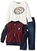 Kids Headquarters Little Boys' Burgandy Jacket with Tee and Jeans