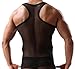 OUYE Men's Mesh See-Through Tank Top Vest XX-Small Black