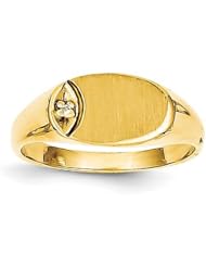14k Childs AA Diamond Signet Ring Diamond quality AA (I1 clarity, G-I color)