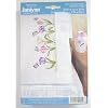 Janlynn Stamped Cross Stitch Kit, Tulip Garden Pillowcase Pair