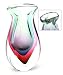 100% Handcraft Murano Glass Art Colorful Sommerso Vase