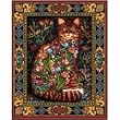 Tapestry Cat 1000 pc Flower Jigsaw Puzzle by White Mountain