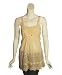 BURNING TORCH Strappy Eyelet Tunic Top in Natural