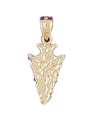 14K Yellow Gold Arrowhead Pendant
