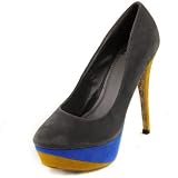 Qupid Womens Kylie Colorful Platform Pumps Shoes