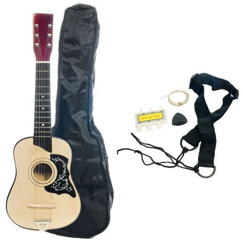 Kid's Acoustic Toy Guitar with Carrying Bag and Accessories - Natural
