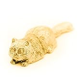 ネコ（猫）（ふせ姿） 22ct ゴールドプレート イギリス製 アニマル アート フィギュア コレクション