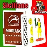 Siciliane 96/38 Modiano Regional Italian Playing Cards. Authentic Italian Deck. Includes Free Scopa and Briscola Instructions in English.