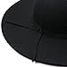 Dealzip Inc? Vintage Style Women Lady Wide Brim Wool Felt Bowler Fedora Cloche Floppy Beach Sun Hat Cap with Lovely Bow Band (Black)