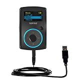 Classic Straight USB Cable for the Sandisk Sansa Clip with Power Hot Sync and Charge capabilities - Gomadic Brand w/ TipExchange Technology