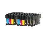 10 XL Patronen, kompatibel zu Brother LC1100 LC980 (4x schwarz & je 2x cyan magenta yellow) LC1100BK LC1100Y LC1100C LC1100M LC980BK LC980Y LC980C LC980M für Brother MFC-250C MFC-255CW MFC-290C MFC-295CN MFC-297C MFC-490CN MFC-5490CN MFC-5890CN MFC-790CW MFC-795CW MFC-6490CW MFC-6890CDW MFC-990CW DCP-145C DCP-163C DCP-165C DCP-167C DCP-185C DCP-195C DCP-365CN DCP-373CW DCP-375CW DCP-377CW DCP-383C DCP-385C DCP-387C DCP-395CN DCP-585CW DCP-6690CW