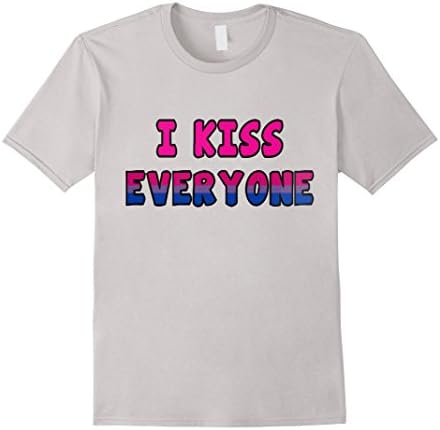 Men's Prideful Kiss - I Kiss Everyone Medium Silver