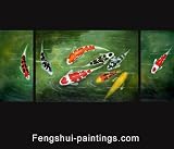 Feng Shui fish Painting Koi Painting Chinese Fish Painting 229-1