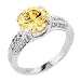 Vatche's CZ Canary Silver Solitaire Ring