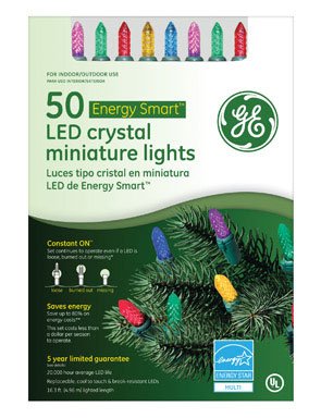 Santa's Best Craft Llc GE97405CC Ge Led Crystal Miniature Light Set 50 Count