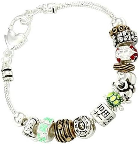 Lucky Charm Bracelet Shamrock D2 Asian Four Leaf Clover