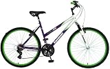 Kawasaki 74126-9 KX26G Ladies 26 Inch Mountain Bike - Green and Purple