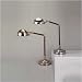 Grandrich G-2010W ST Classic Reading Table Lamp in Satin Steel with Wood