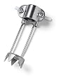 `Cane Ice Tip Attachment For safer walking in ice and snow * Fits on all canes * Strong steel five-prong grip *