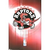 Professionally Framed Toronto Raptors Logo 2010 Sports Poster Print - 22x34 with RichAndFramous Black Wood Frame