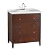 American Standard 9437.200.310 Cascada Three-Drawer Vanity without Lavatory Top, Tobacco