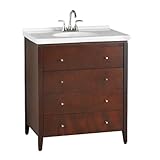 American Standard 9437.200.310 Cascada Three-Drawer Vanity without Lavatory Top, Tobacco
