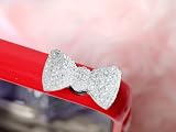 Bow 3,5 mm Bouchon anti-poussiere Couverture Prise d'ecouteur pour l'iPhone 5 Argent 4 iPad Mini