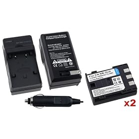 eForCity 2 NB-2LH BATTERY+CHARGER FOR CANON EOS Rebel XTi XT DVD