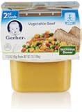 Gerber 2nd Foods, Vegetable and Beef (8 Count, 7 Oz Each)