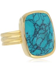 Argento Vivo Gold-Tone Oval Turquoise Ring